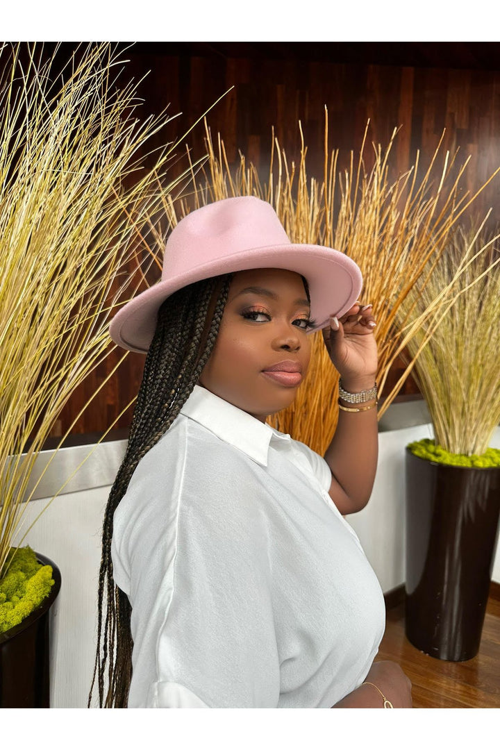 Light Pink Fedora Hat