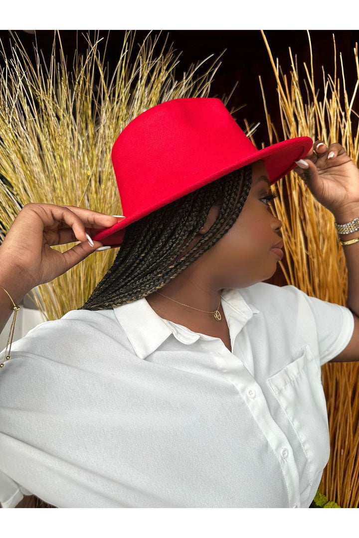 Red Fedora Hat