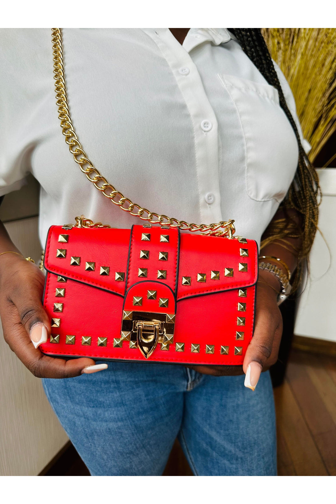 Stud Cross Body Bag