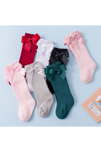 Bowknot Knee-High Socks