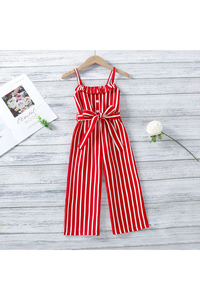 Red Stripe Jumpsuit