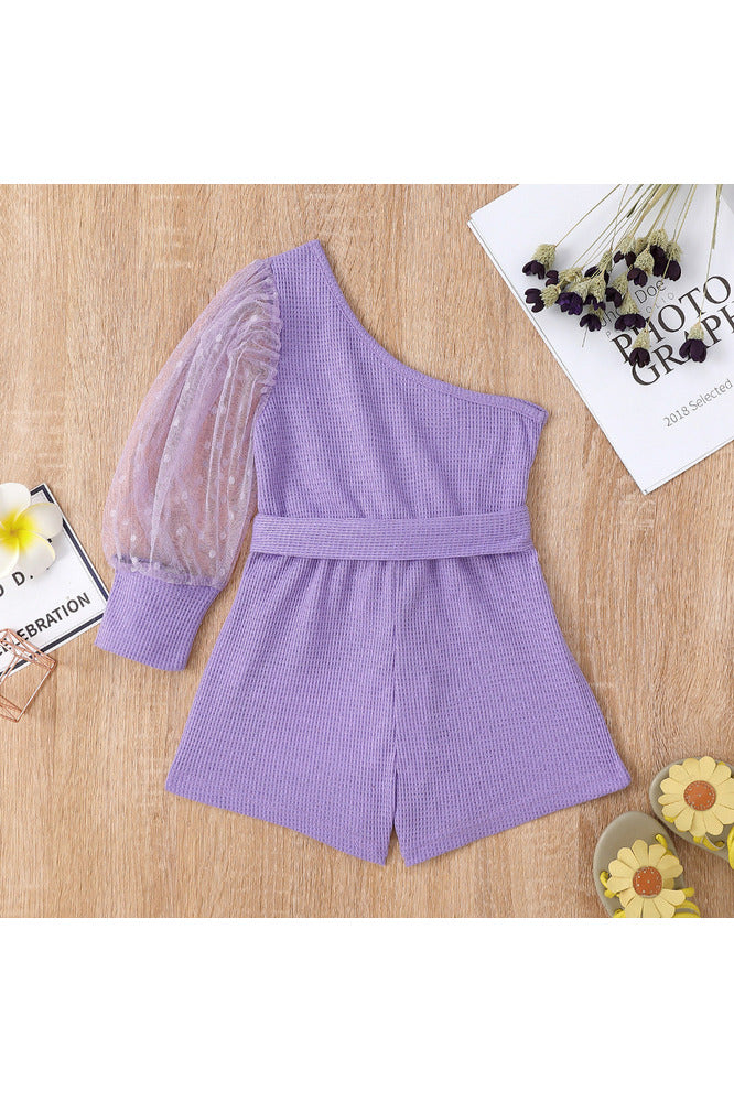 Lavender Mesh Romper