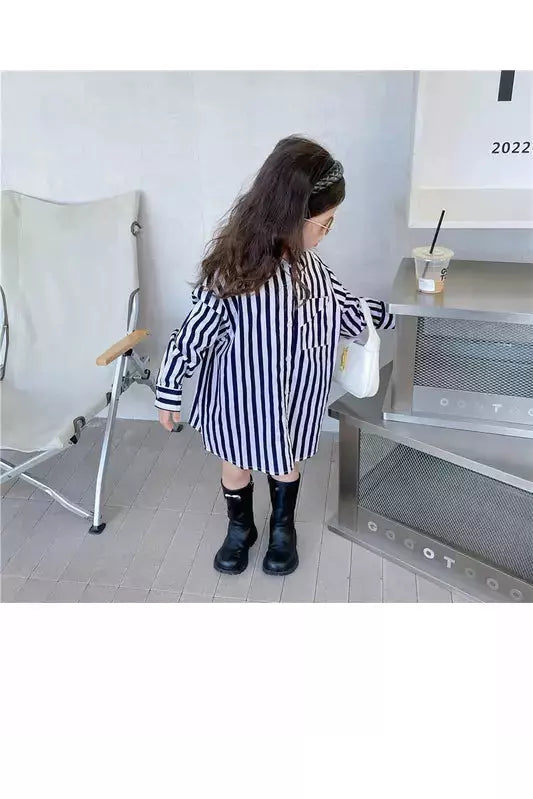 Amerie stripe shirt dress