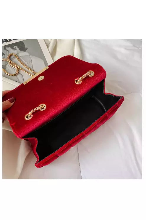 Velvet detail bag