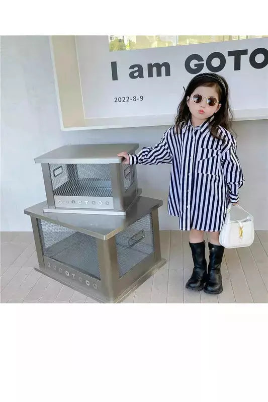 Amerie stripe shirt dress