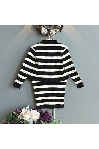 Monochrome Sweater Dress Set