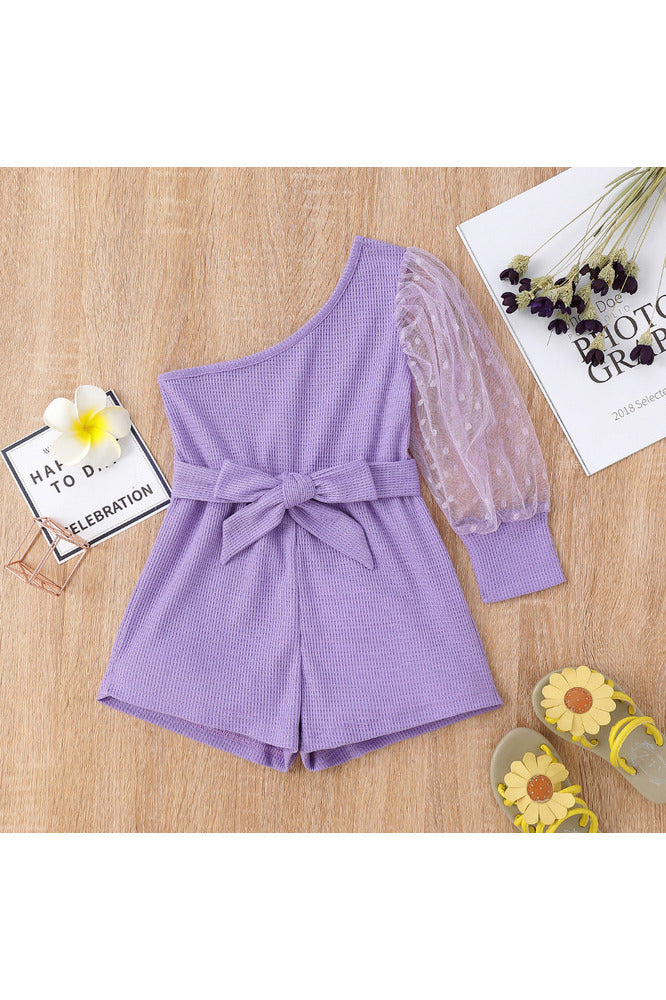 Lavender Mesh Romper